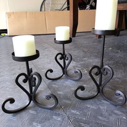 3 Candle Holders 