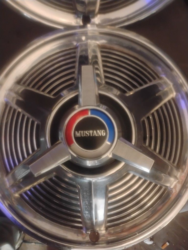 Set Of 2 1964.5 1965 Ford Mustang Fastback Hub Caps/ Wheel Covers