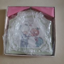 Precious Moments Porcelain Velvet Bisque Plaque