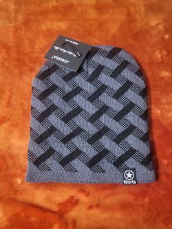 Gray & black beanie