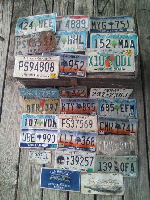 Various license Plates ( Mostly SC)