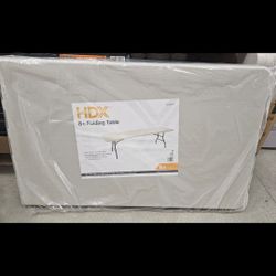 Hdx 8ft Folding Table New Never Used 