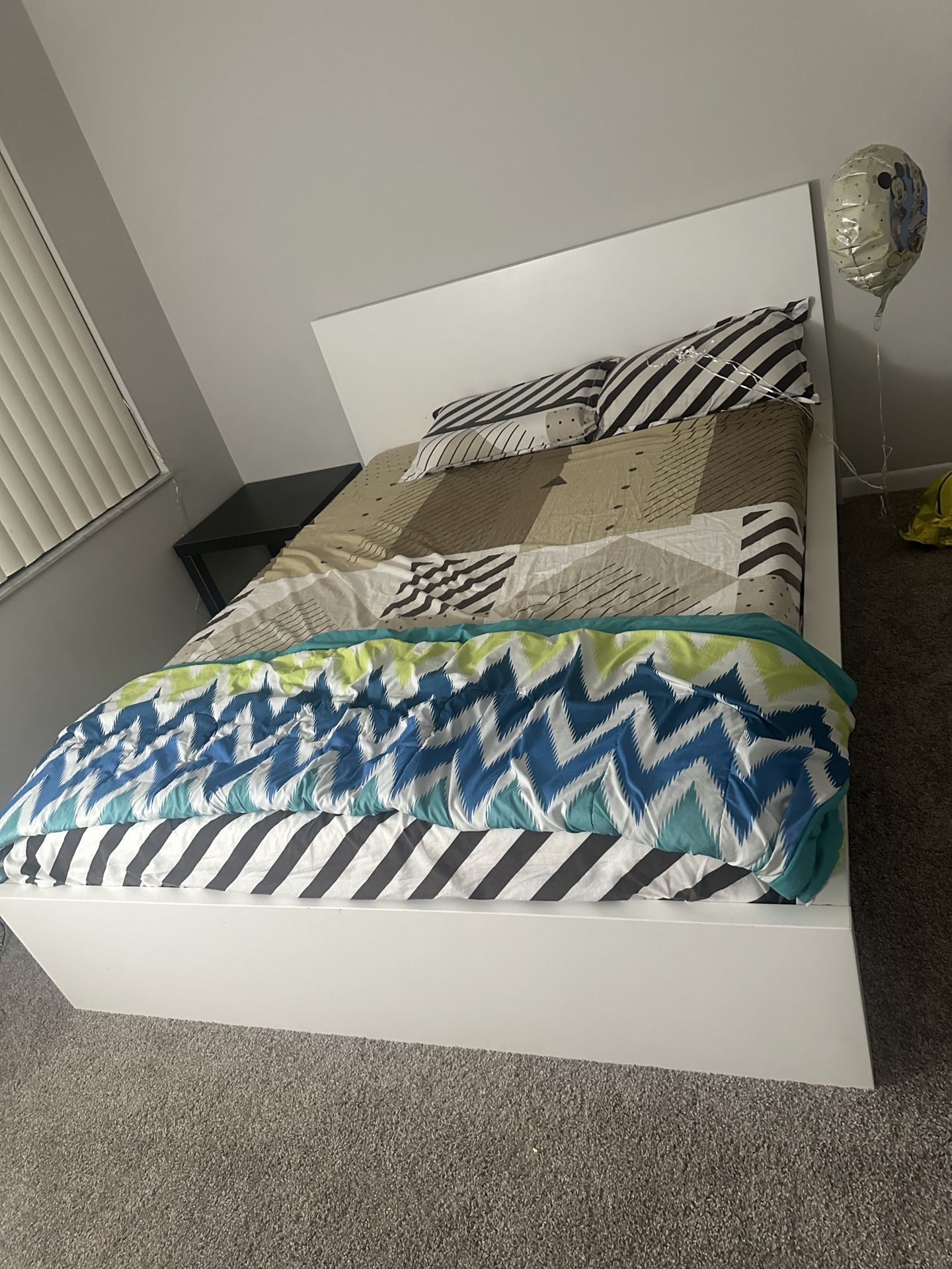 Queen Bed Frame And New Mattress.