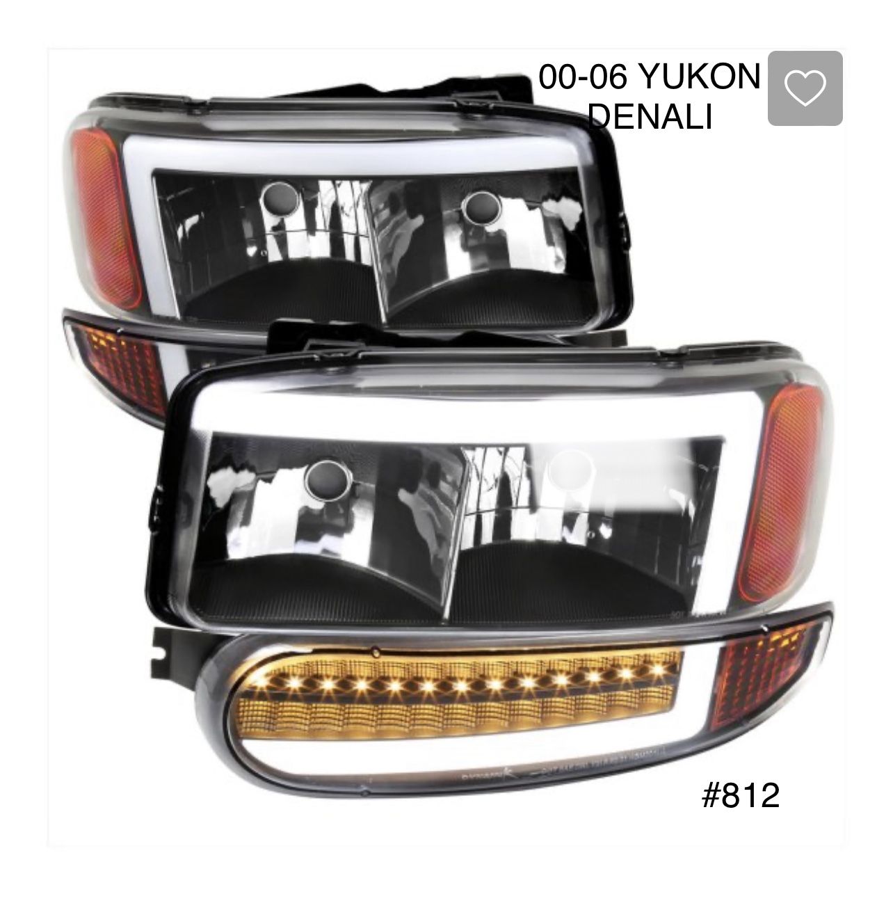 2000 to 2006 GMC Yukon Denali Sequentials Headlights (FOR THE PAIR)