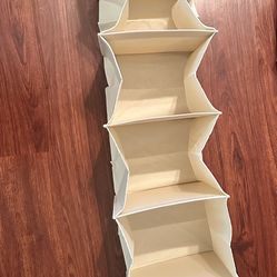 6 Shelf Hanging Closet Organizer Cream