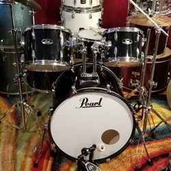 Drum Set Pearl 5pc Complete Set 