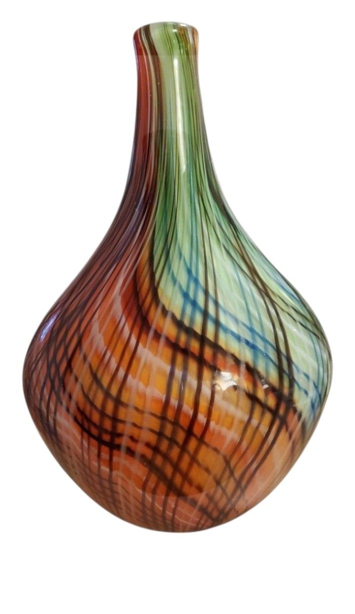 Dino Marten - Toso Mezza Filigrana Murano Steipped Vase.