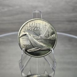 2001 Maui Trade Dollar, Humpback Whale Scene