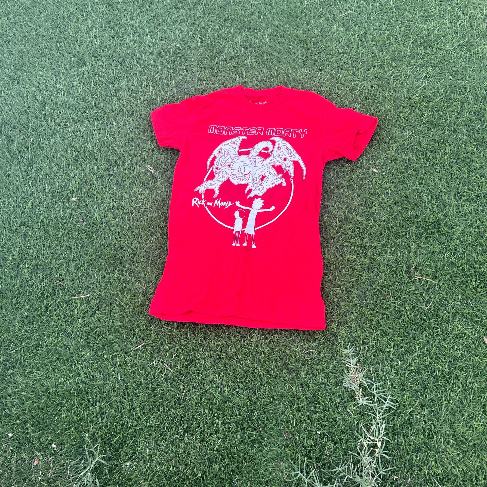 Rick and Morty “Monster Morty” Red T-Shirt – Size S – Adult Swim Official