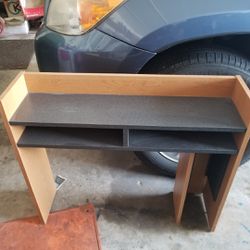Shelf with storage rack on side(was on top of a desk for organization/storage)
