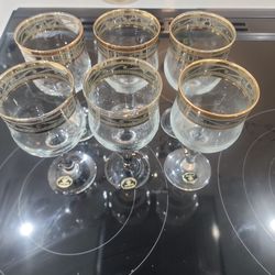 Italian Crystal  funo wine glasses