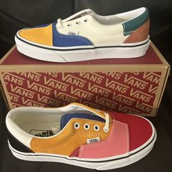 Vans Lace Up Patchwork Men’s Size 6 Women’s 7.5