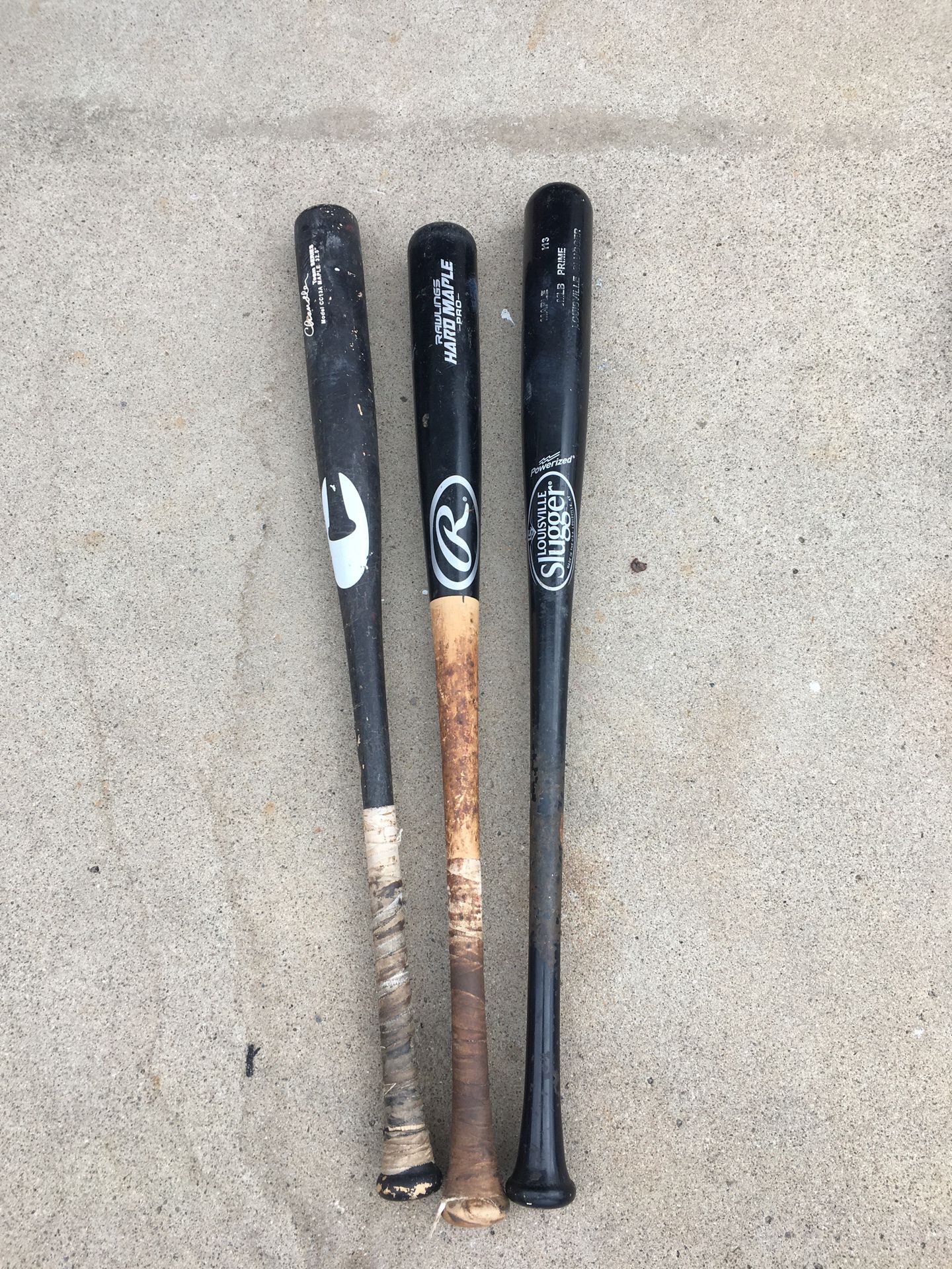 Wood baseball bats