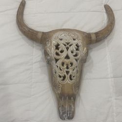 Cow skull head wall decor 