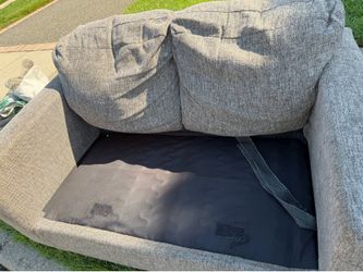 Grey love seat