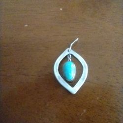 Turquoise and Sterling Silver Pendant