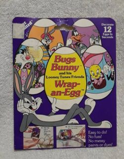 Vintage Looney tunes Easter wrap an egg decoration kit