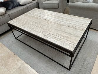 Large Travertine Coffee Table