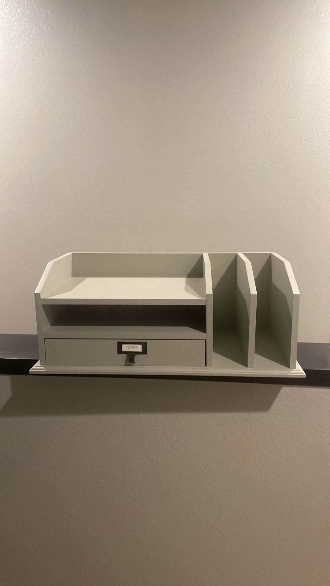 Desk Organizer, Gray, wooden