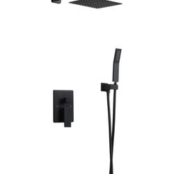 Matte Black Shower Set Whit Handheld Sprayer
