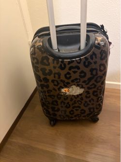 Leopard carry-on suitcase