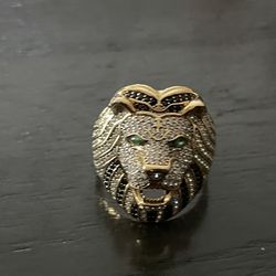 14k Gold Lion Ring