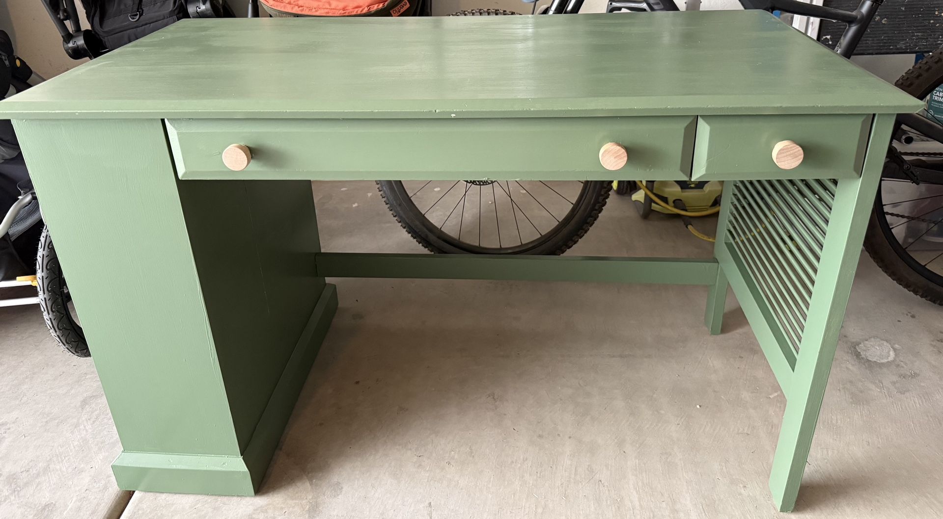 Green Wooden Desk