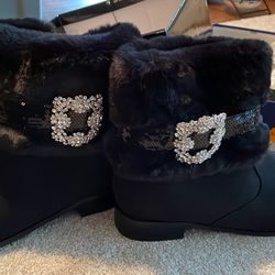 Joan Boyce Fuzzy Booties