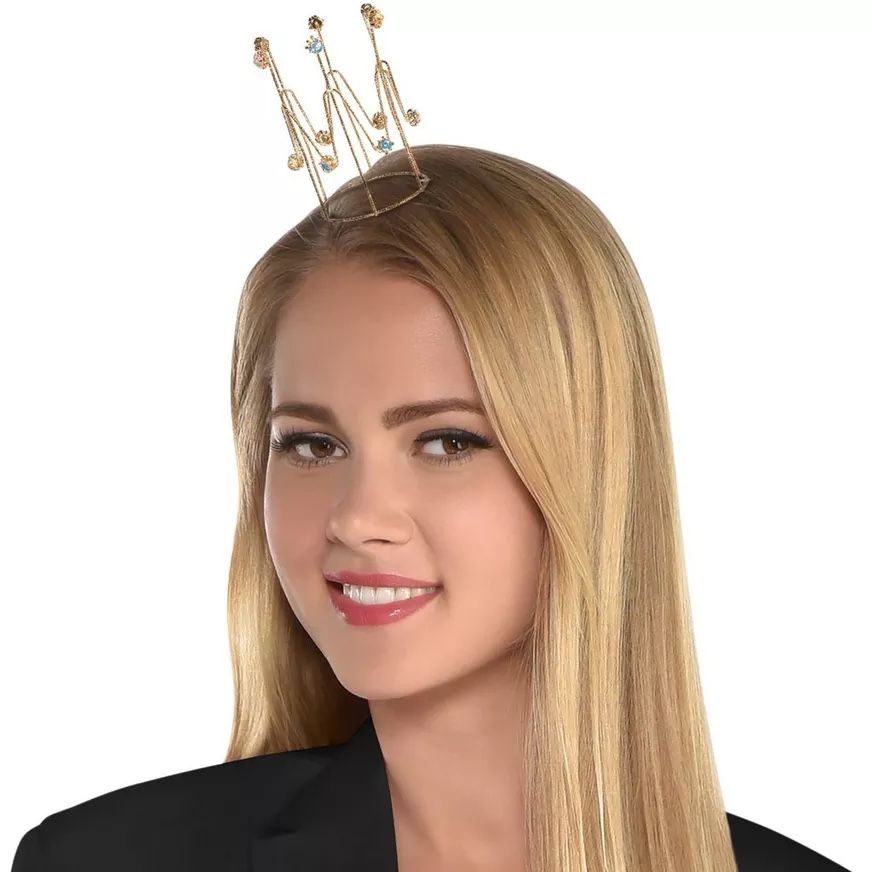 Mini Gold Metal Crown, 2in x 3in