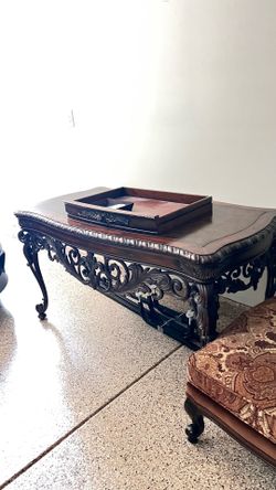 Leather top desk