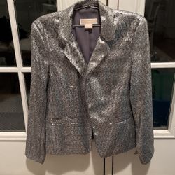 Micheal Kors 10P Silver sequin  Jacket