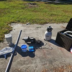 Pool Pump And Sand Filter! Misc. Supplies .