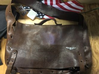 High quality cowhide leather messenger bag