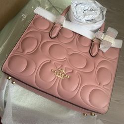 Viral 2026 Coach Pink Embossed Women's Bag