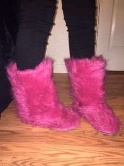 Pink boots
