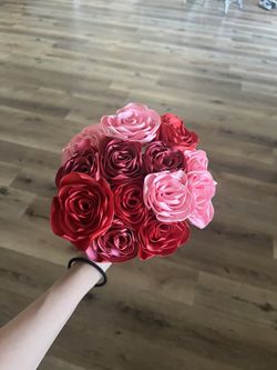 flower bouquet made of ribbon
