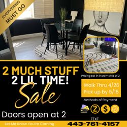 Everything must go moving sale