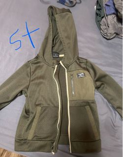 Athletic Full-Zip Hoodie Olive Green Size 5t