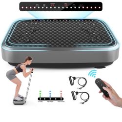 Vibration Plate for Lymphatic Drainage,Whole Body Fitness Platform for Weight Loss,Body Toning,Dynamic Workout Lights,Home Gym Workout