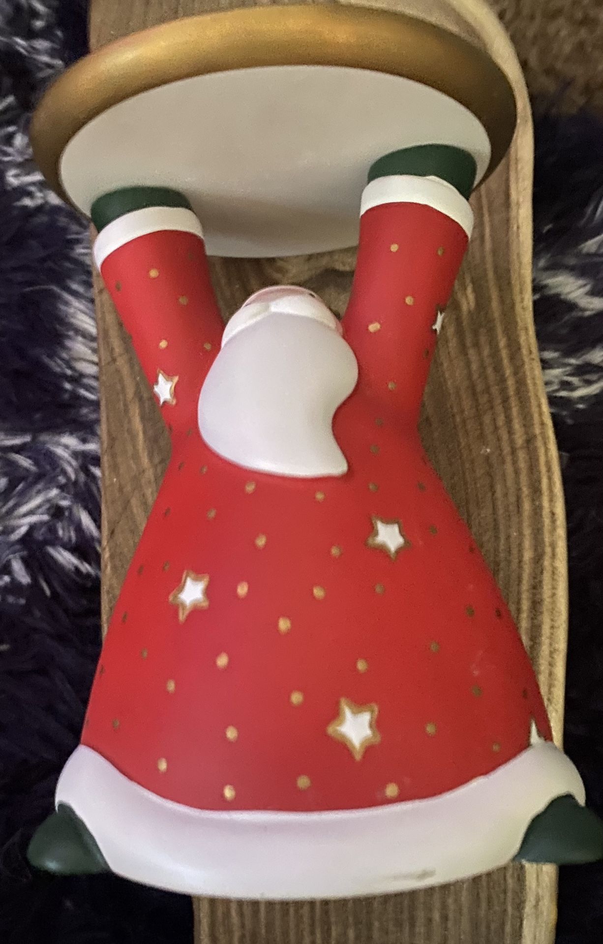 Partylite Santa Pillar Candle Holder 6.5”