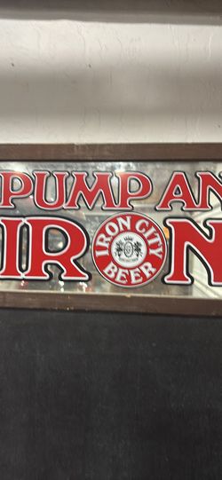 Antique Iron City Beer mirror chalkboard