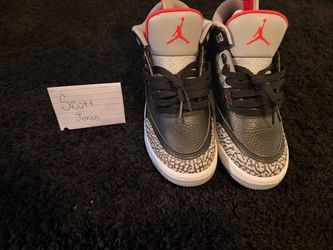 Air Jordan 3 Black Cement Sneakers