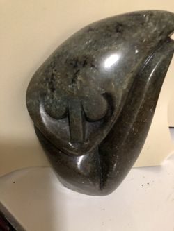 Stone Face Rock Carving Antique