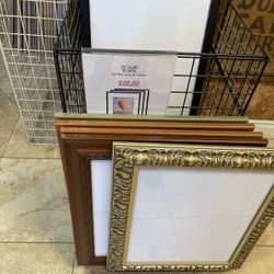 16” X 20” Empty Picture Frames Glass, And White Foam Backing