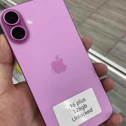 Pink iPhone 16 & 16 Plus Unlocked. Cash Or $10 Down W Approval 