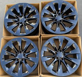 20” Tesla Model X Factory Wheels Rims Gloss Black New