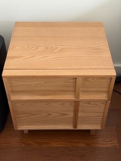 Solid wood nightstand