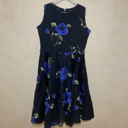 Girl Dress Black And Blue 