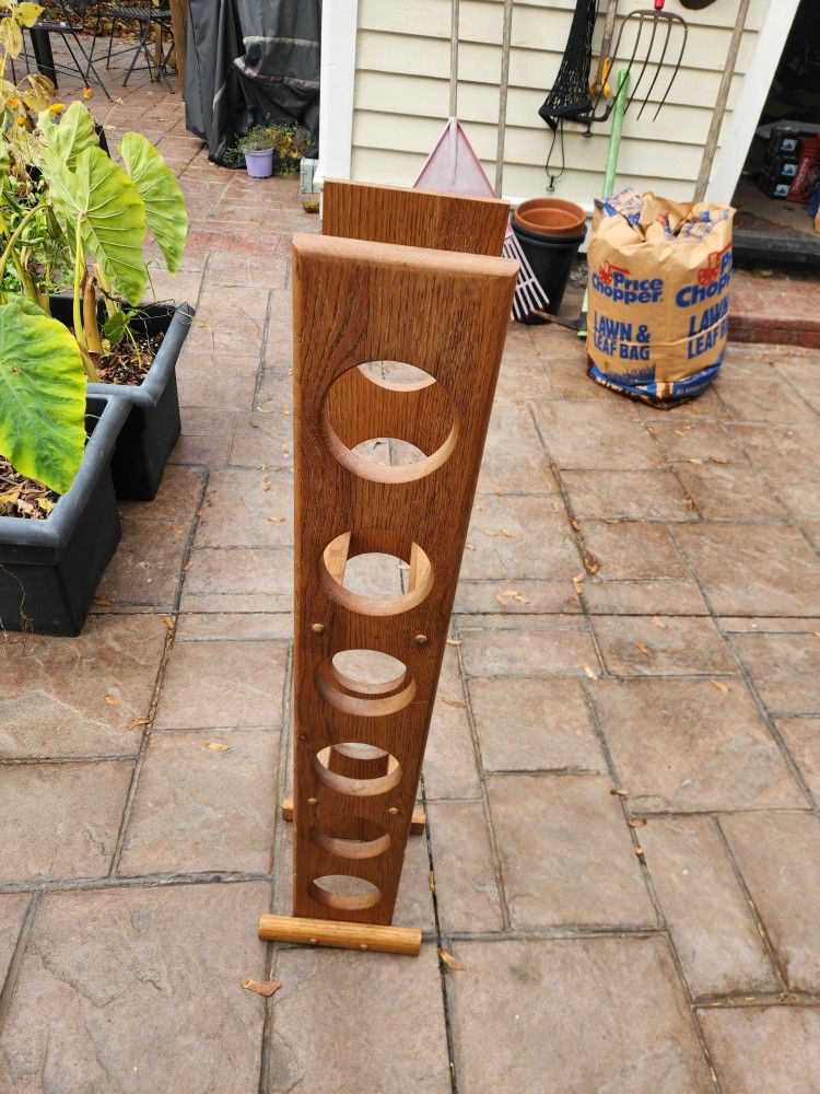 Oak Wine Bottle Rack Handmade