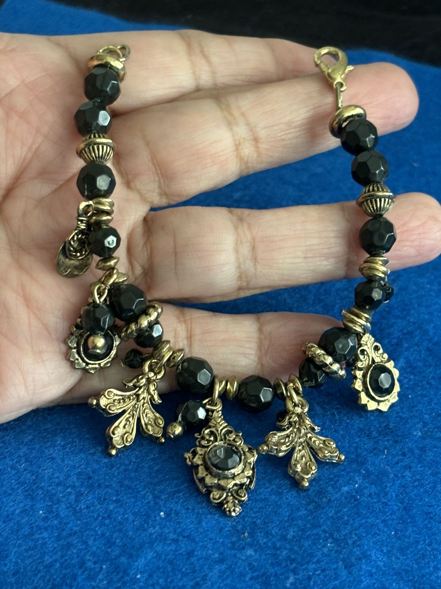 7” Black Beads Bracelet